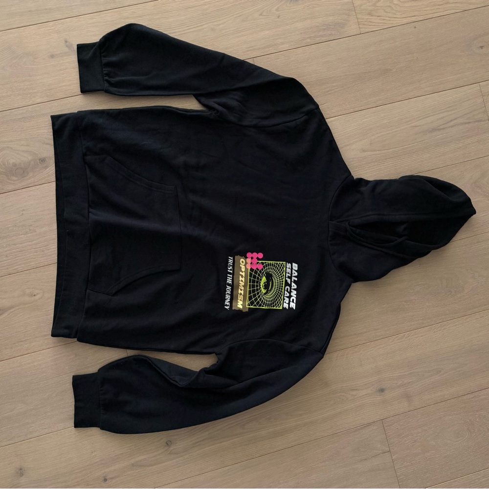 Black Graphic Hoodie